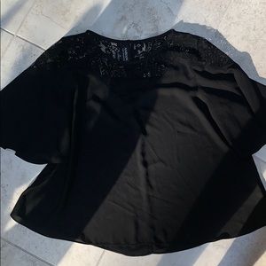 Black lace blouse